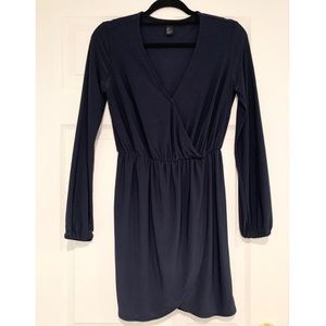 Navy Wrap Dress - Forever 21